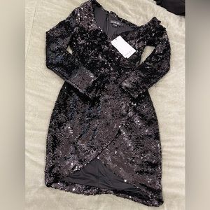 Lavish Alice Asymmetrical Mini Dress